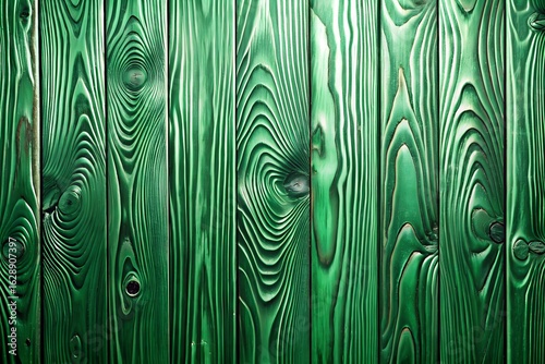 Shiny polished wooden surface over green backdrop with blank center space great for advertising content logo placement social media visuals or eco-friendly marketing materials in a clean bold layout