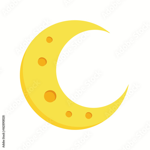 half moon flat simple isolated