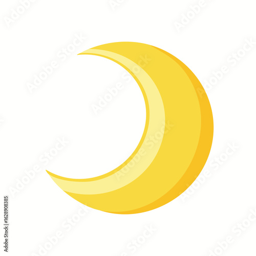 half moon flat simple isolated
