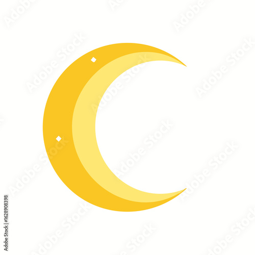 half moon flat simple isolated