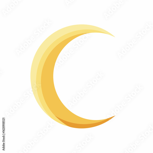 half moon flat simple isolated