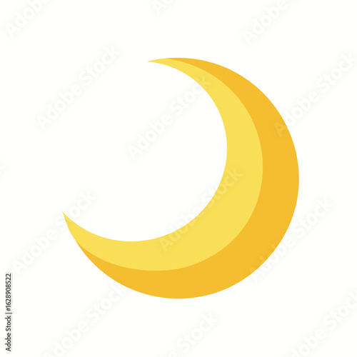 half moon flat simple isolated