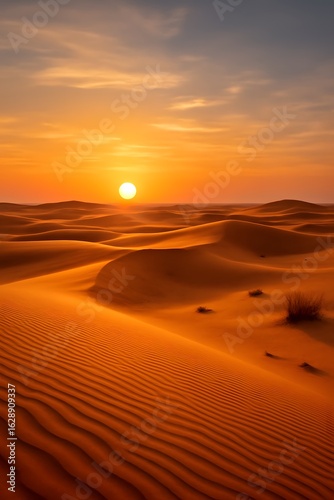 sunset in the desert
