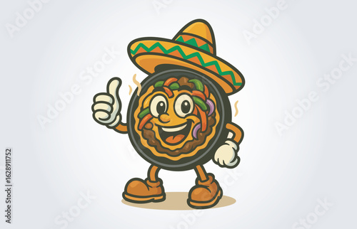 Mexican Fajitas Mascot Cartoon Character Template
