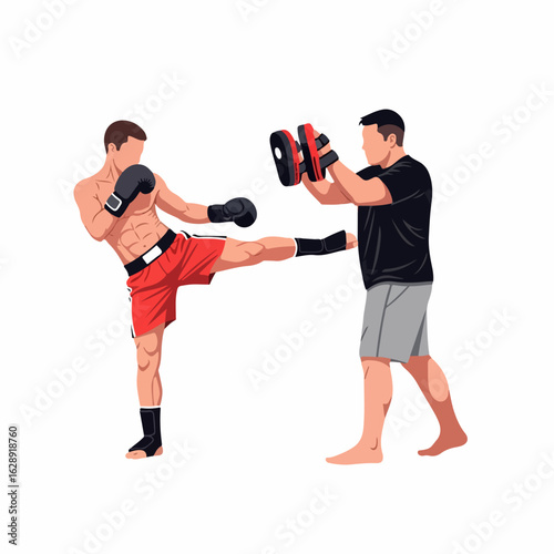 Dynamic martial arts training session capturing intense focus and athletic power