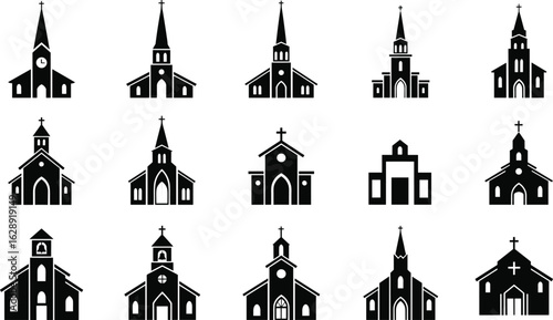 church, silhouette, vector, icon, religious, architecture, black, design, building, graphic, illustration, cad, drawing, chapel, steeple, church silhouette, vector icon, religious design