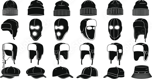  hat, silhouette, vector, icon, headwear, cad, fashion, design, black, drawing, beanie, cap, balaclava, helmet, accessory, hat icon, silhouette vector, headwear design, fashion accessory