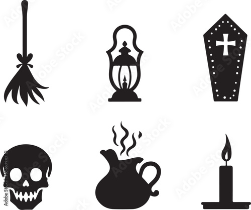 Spooky Halloween icons for your festive designs