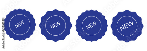 Set of new arrival tag icon set.
