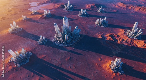 Fototapeta Naklejka Na Ścianę i Meble -  Crystal city in desert