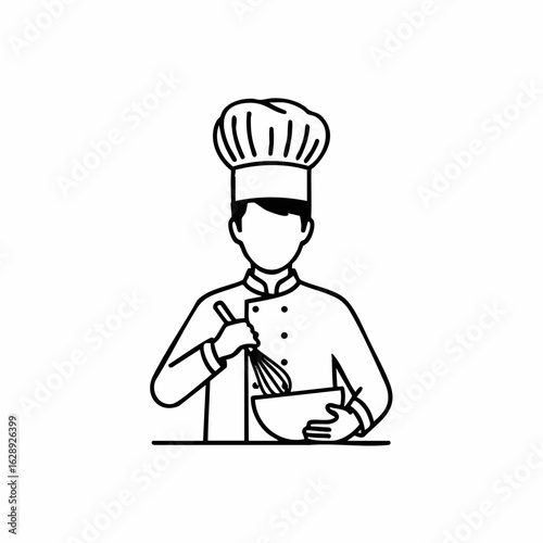 Chef Mixing Ingredients in Kitchen for Culinary Blogs, Recipe Websites, Cooking Courses, Food Tutorials, and Restaurant Promotion Content  