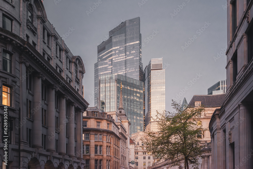 Obraz premium Center of city London, Bank Station