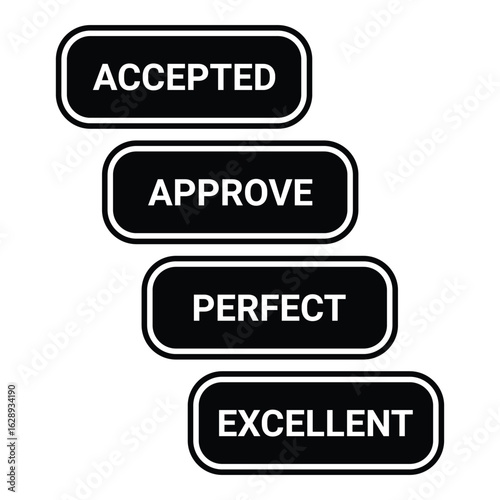 set of vector designs of appreciation labels for food, products, etc.