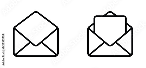 Envelope icon set. Mail icon set. email icon vector	