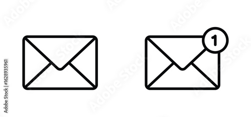 Envelope icon set. Mail icon set. email icon vector	