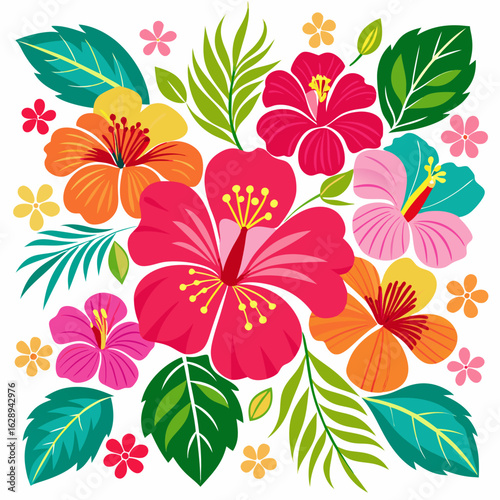 seamless background with flowers