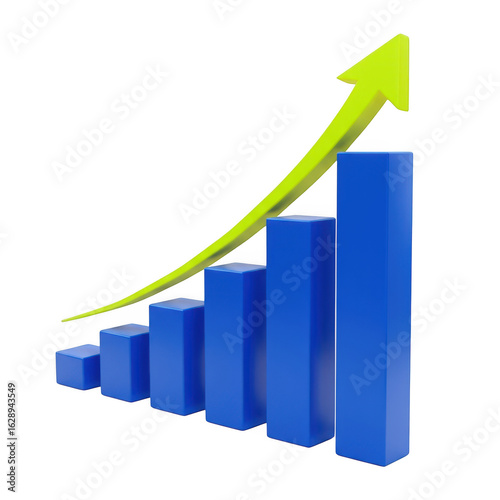 Blue bar graph growth isolated on transparent background Free Download Blue bar graph growth isolated on transparent background - GFXLoad