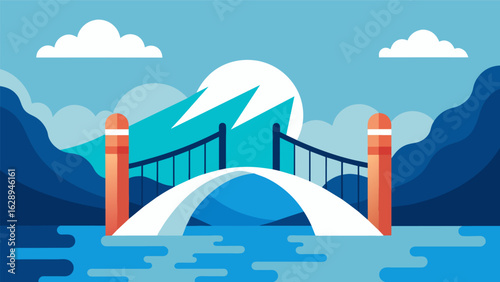 A bridge over troubled waters symbolizing the milestone of overcoming obstacles and finding stability in the recovery journey..