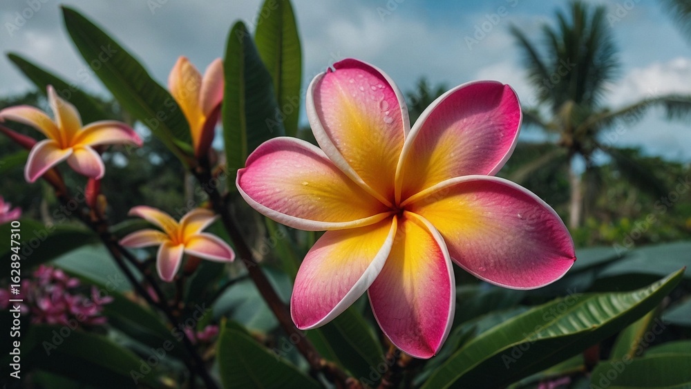 Fototapeta premium frangipani plumeria flower