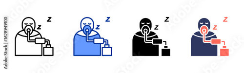 Anesthesia icon sheet multiple style collection