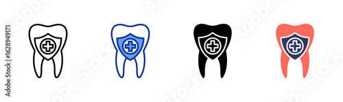 Dental Protection icon sheet multiple style collection