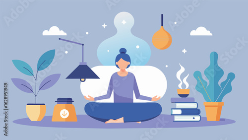 A designated area for yoga or meditation with a diffuser and calming essential oils promotes mindfulness and balance in the midst of a busy workday..