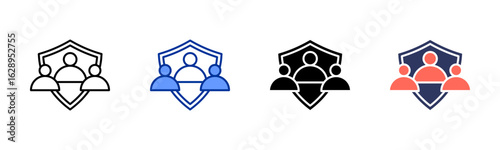 Social Security icon sheet multiple style collection