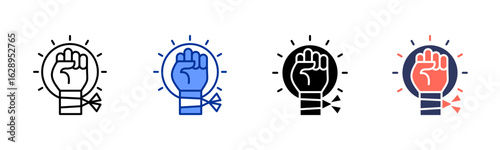 Activism icon sheet multiple style collection