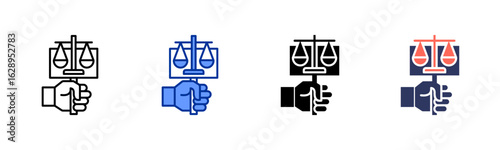 Human Rights icon sheet multiple style collection