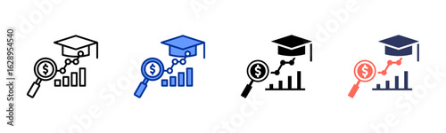 Higher Education icon sheet multiple style collection