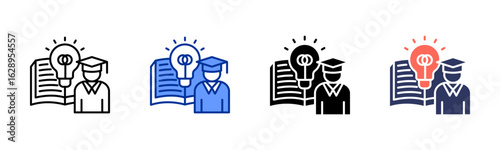 Studying icon sheet multiple style collection