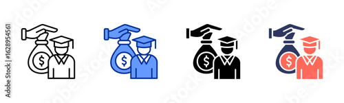 Funding icon sheet multiple style collection