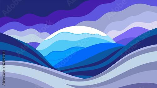A fluid abstract representation of a cool blue and violet atmosphere with textured layers of white and soft grey creating a sense of soothing warmth.