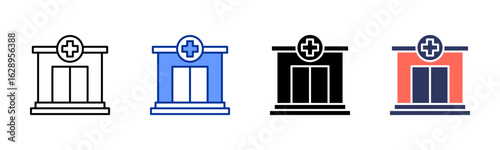 Clinic icon sheet multiple style collection