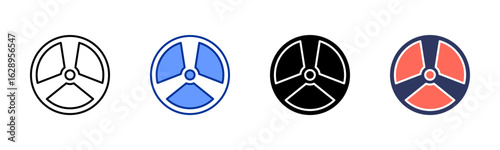 Radioactive icon sheet multiple style collection
