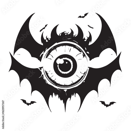 Creepy Eye Monster Cartoon