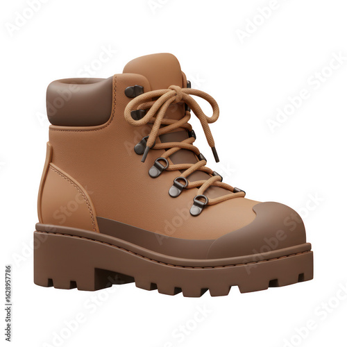Shop tan brown leather ankle boots for women stylish lace up hiking fashion shoes