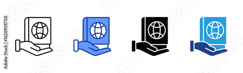 Citizenship icon sheet multiple style collection