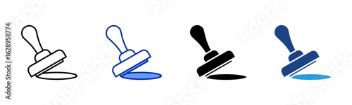 Rubber Stamp icon sheet multiple style collection