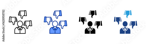 Discrimination icon sheet multiple style collection