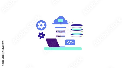 Conceptual Illustration of Cloud Computing and Data Management