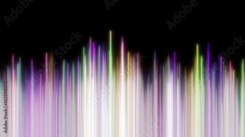 Vertical Neon Light Bars on Black Background