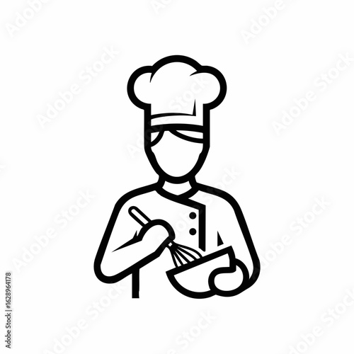 Chef Mixing Ingredients in a Bowl for Culinary Blogs, Recipe Websites, Cooking Classes, Food Preparation Materials, and Social Media Content  
