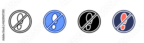 No Step icon sheet multiple style collection