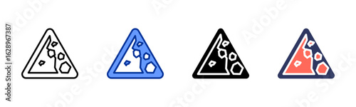 Falling Rocks icon sheet multiple style collection