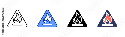 Fiammable icon sheet multiple style collection