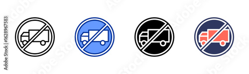No Trucks icon sheet multiple style collection