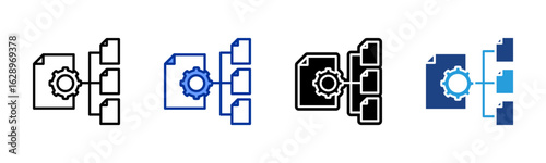 Project Plan icon sheet multiple style collection
