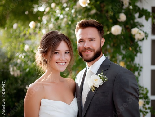 Elegant Vintage Wedding Portrait