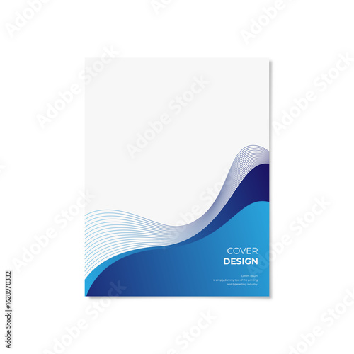 corporate cover design with abstract wireframe art